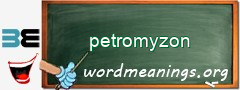 WordMeaning blackboard for petromyzon